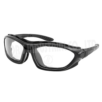 Full frame safety glasses / goggles with replaceable temples and straps