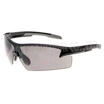 Half frame safety eyewear with extensive eye coverage