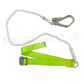 Safety belt with lanyard